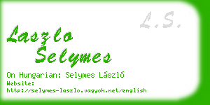 laszlo selymes business card