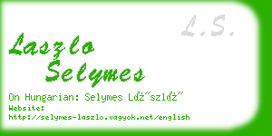 laszlo selymes business card